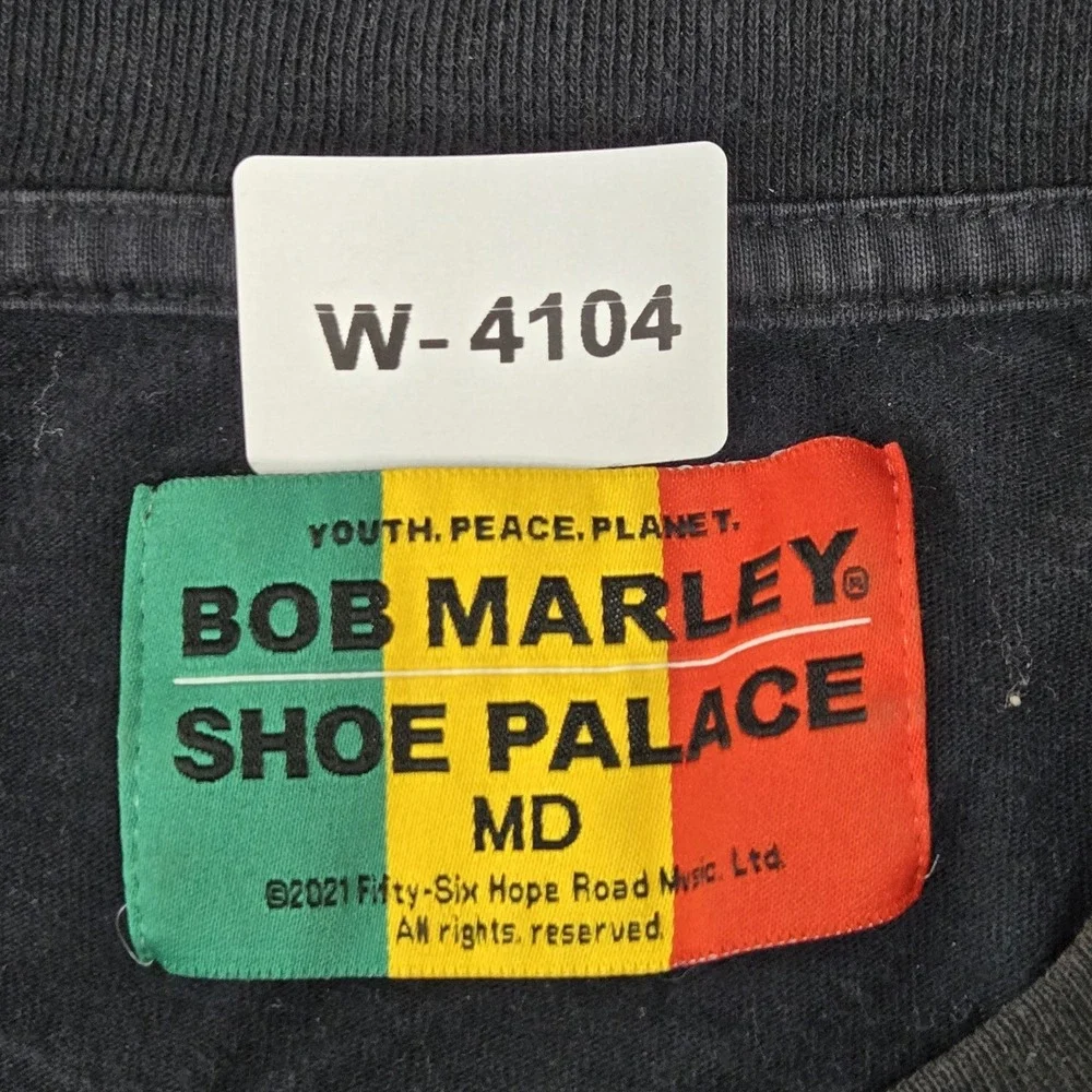 Shoe Palace Men Shirt M Black Graphic Bob Marley Logo Short Sleeve READ